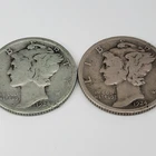 2 Mercury Dimes 90% Silver / 1924 & 1924-S / You Buy What You See