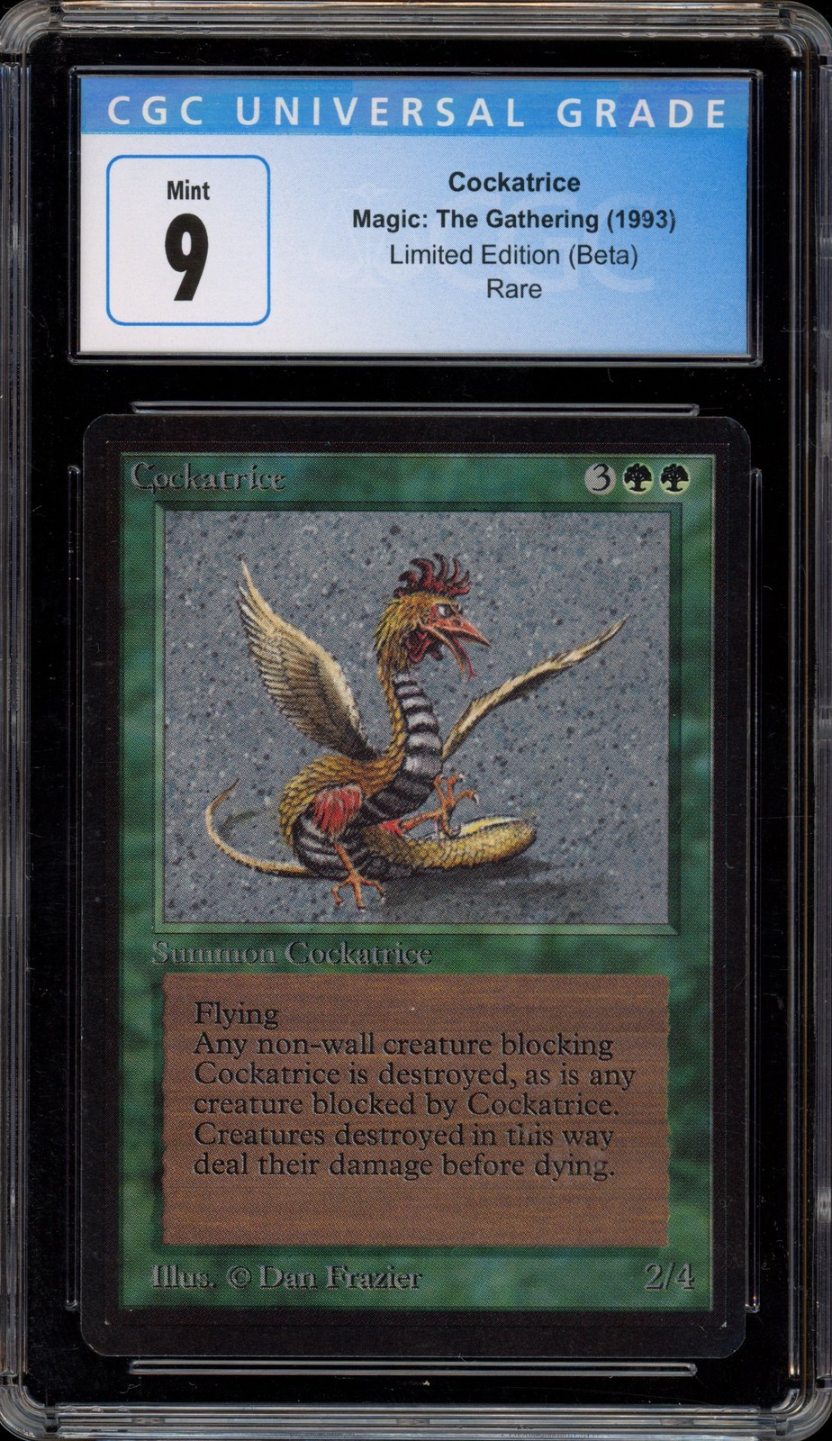 Magic MTG Cockatrice Beta Rare CGC 9 Mint