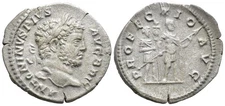 Roman Provincial Silver Denarius - Britannia 213 AD - Caracalla
