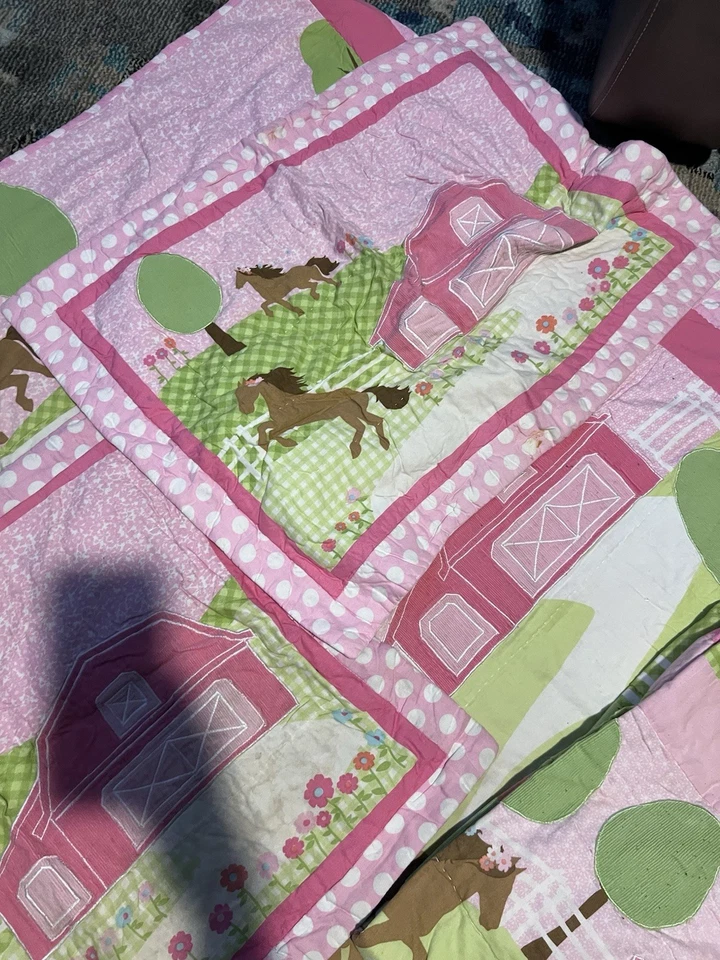 2 CONJUNTOS DE EDREDÓN CAMA CIRCO BONITOS CABALLOS CON FUNDAS 100% ALGODÓN 63x86 Foto 2 de 4