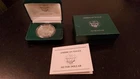 1989 American Silver Eagle Green Box & COA. .999 Fine BU Coin. Bankers Edition