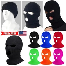 3 Hole Full Face Mask,Women Men Thin Balaclava Face Mask for Motorcycle Bike Ski