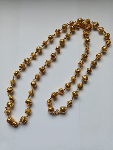 Collier Ras Du Cou Monet – Métal Doré, Années 80/90, Vintage, Occasion