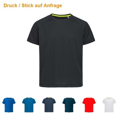 STEDMAN Kinder Raglan Shirt T-Shirt Kurzarm Atmungsaktiv S-XL ST8570 NEU