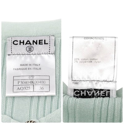 CHANEL シャネル　トップス CHANEL Vintage CC Logo Camisole Top #40 Rib Knit Pullover