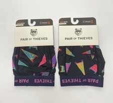 2 Pair of Thieves Men's Super Fit Mesh Magic Boxer Brief Small
