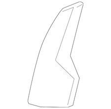 Genuine GM Ebony Rear Passenger Side Seat Back Side Cover 20800324