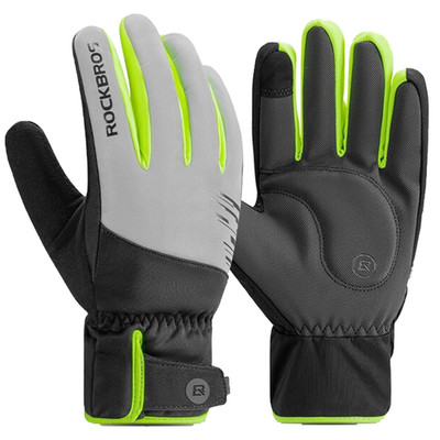 ROCKBROS Fahrradhandschuhe Winter Touchscreen Warme Winddichte Handschuhe M-2XL