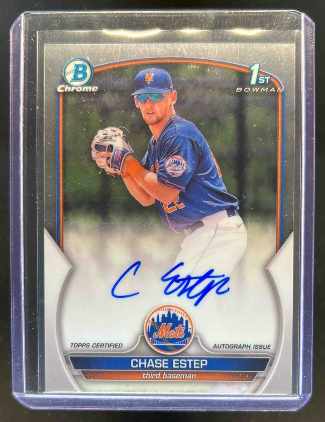 2023 Bowman Chrome Chase Estep Auto 1st #CPA-CE Mets