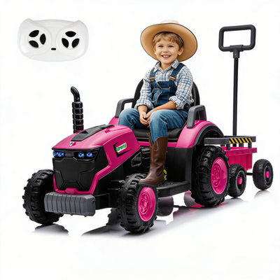 #ad 12V Kids Ride on Tractor Electric Car Vehicle Toy with Trailer Remote MP3 LED $139.14