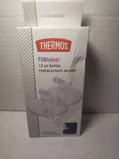 Thermos FUNtainer 12oz Kids Water Bottle Replacement Straws   2 Boxes 4 Straws 