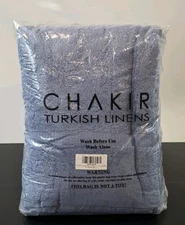 Chakir Pack Of 4 Turkish Linens Large Cotton Bath Towels 30" x 60" Wedgewood