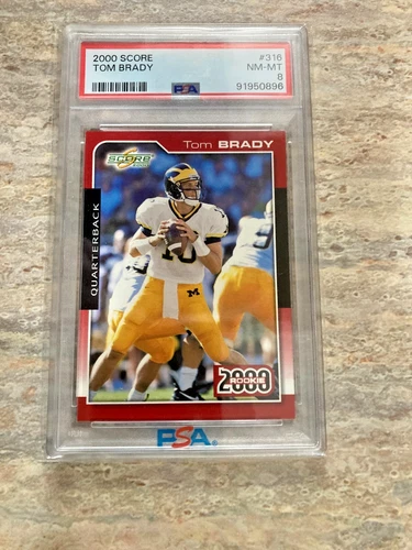 2000 Score - Rookie Tom Brady #316 (RC) PSA 8