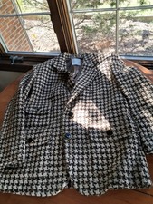 Sandro Oversized Chunky Houndstooth Tweed Bou...
