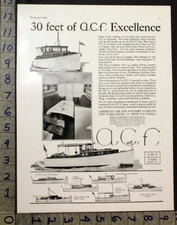 1928 AMERICAN CAR FOUNDRY CABIN CRUISER MOTORBOAT YACHT NAUTICAL ILLUS AD 30531