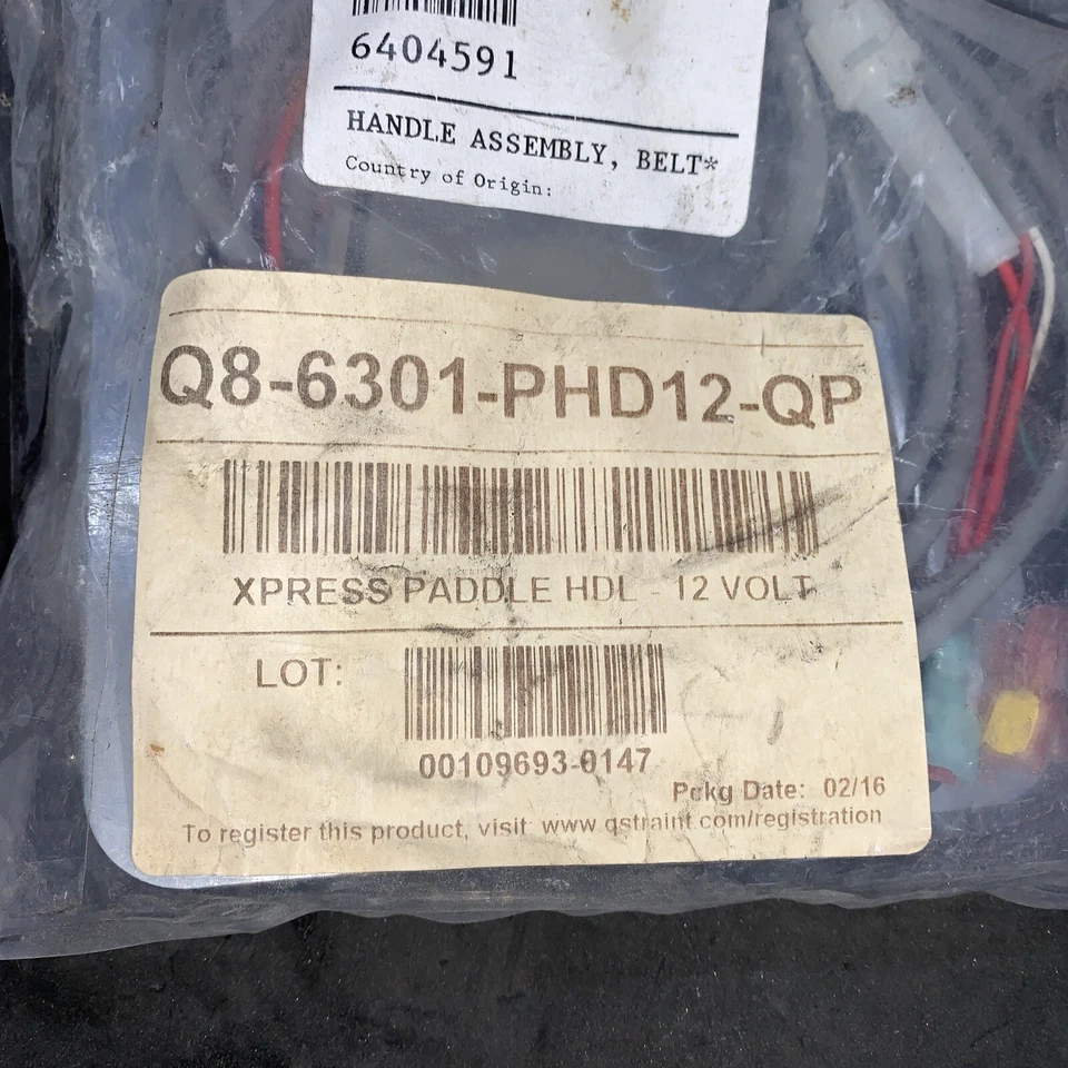 MANGO DE PALETA DE LIBERACIÓN PROGRAMADA Q'STRAINT PARA Q'POD Q8-6301-PHD12 QP Foto 3 de 4