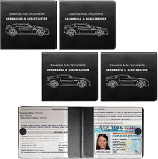 4 Pcs Car Registration and Insurance Holder for License Document