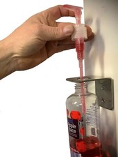 Soap, Shampoo or Conditioner Bottle Holder Wall Mount Bracket 1" hole 