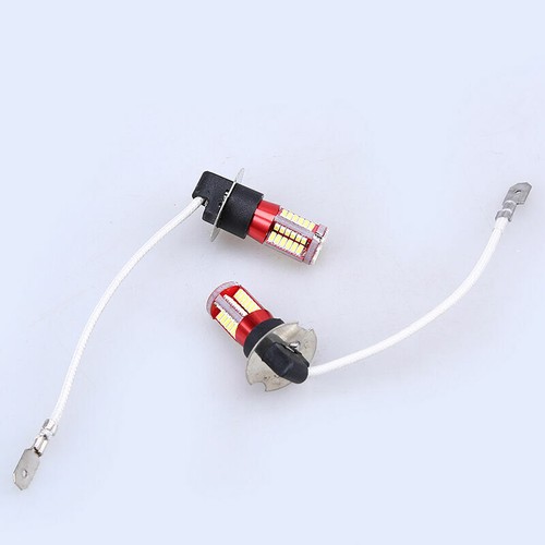 Pair H3 57SMD 3014 LED Fog Light Lamp Bulb Headlight White 6000K Replacement - Picture 10 of 12