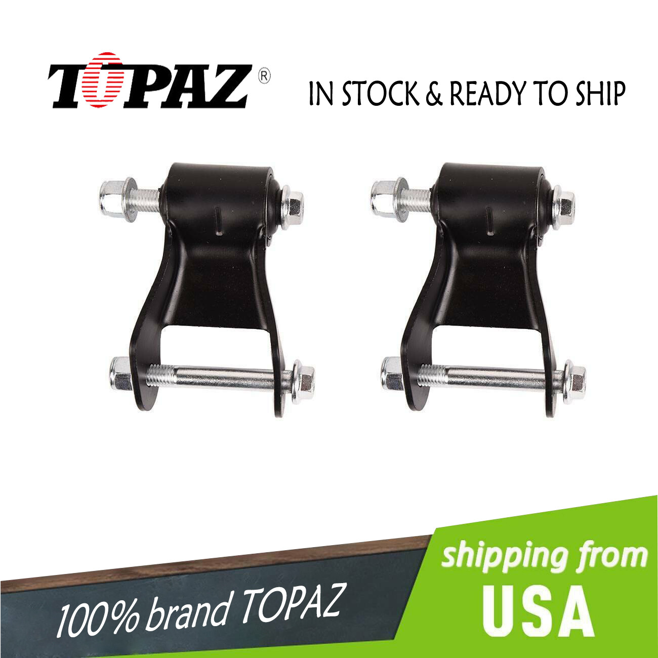 2X Leaf Spring Rearward Shackle Bracket Kit Grelly USA