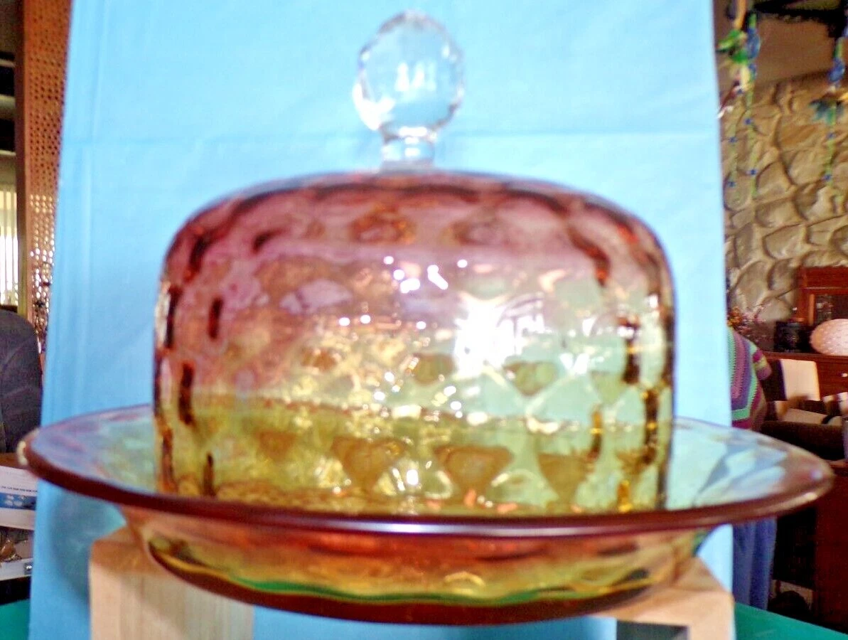 AMBERINA BUTTER DISH - ANTIQUE