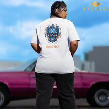 Women  s Oversized Graphic Print Tee  Trendy Casual Round Neck T-Shirt  Stylish