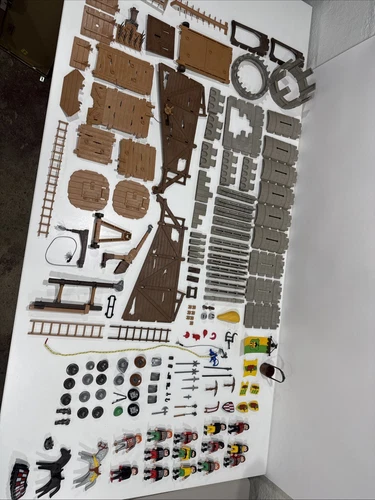Lot Of Vintage 1974 86 93 96 Playmobil Geobra Castle Set, Figures,  Accessories