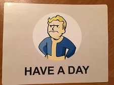 Tin Sign Vintage Fallout Vault Boy Have A Day