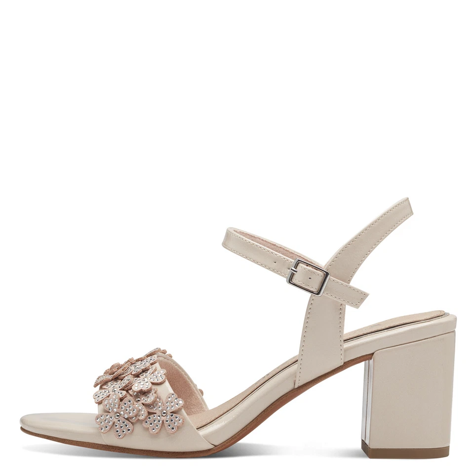Marco Tozzi Sandals Beige Rose Patent Shoes 88300 - Image 2 of 4