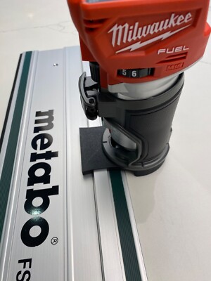 Milwaukee Oberfräse M18 FUEL Tauchbasis Führungsschiene Adapter für Metabo Führungsschiene