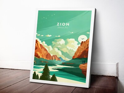 National Park, Zion Traditional 40x50cm Stretched Travel Canvas