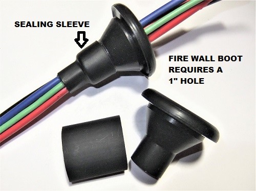 Wiring Harness Grommet Firewall Boot with sealing sleeve 7 Cable