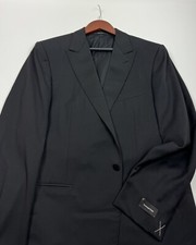 Ermenegildo Zegna One Button Peak Lapel Black Wool Tuxedo Jacket Size 48 R 291
