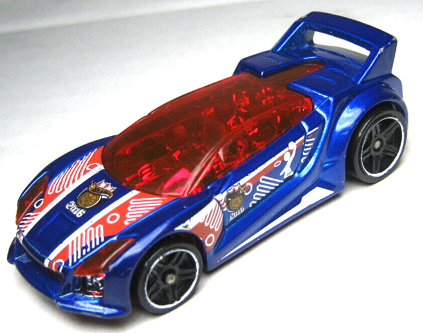 2016 HOT WHEELS QUICK N SIK BLUE & RED 1:64 DIECAST 2 3/4" CAR - NICE