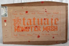 TATUAJE - MONSTER MASH COFFIN SHAPED - WOOD CIGAR BOX - 11.5 X 8 X 1.5