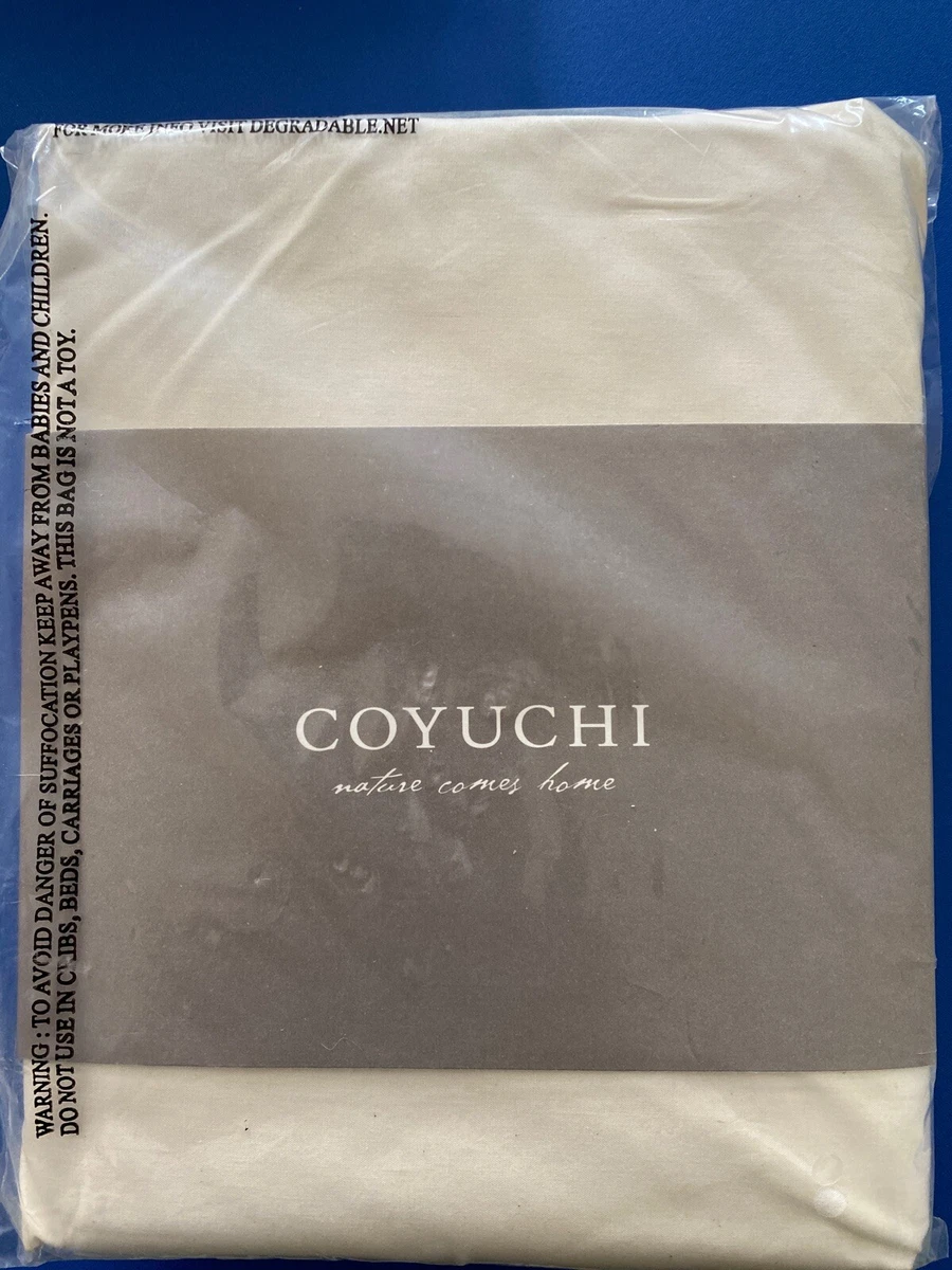 Coyuchi 220 Fitted Percale Crib Sheet Natural 48 Retail New