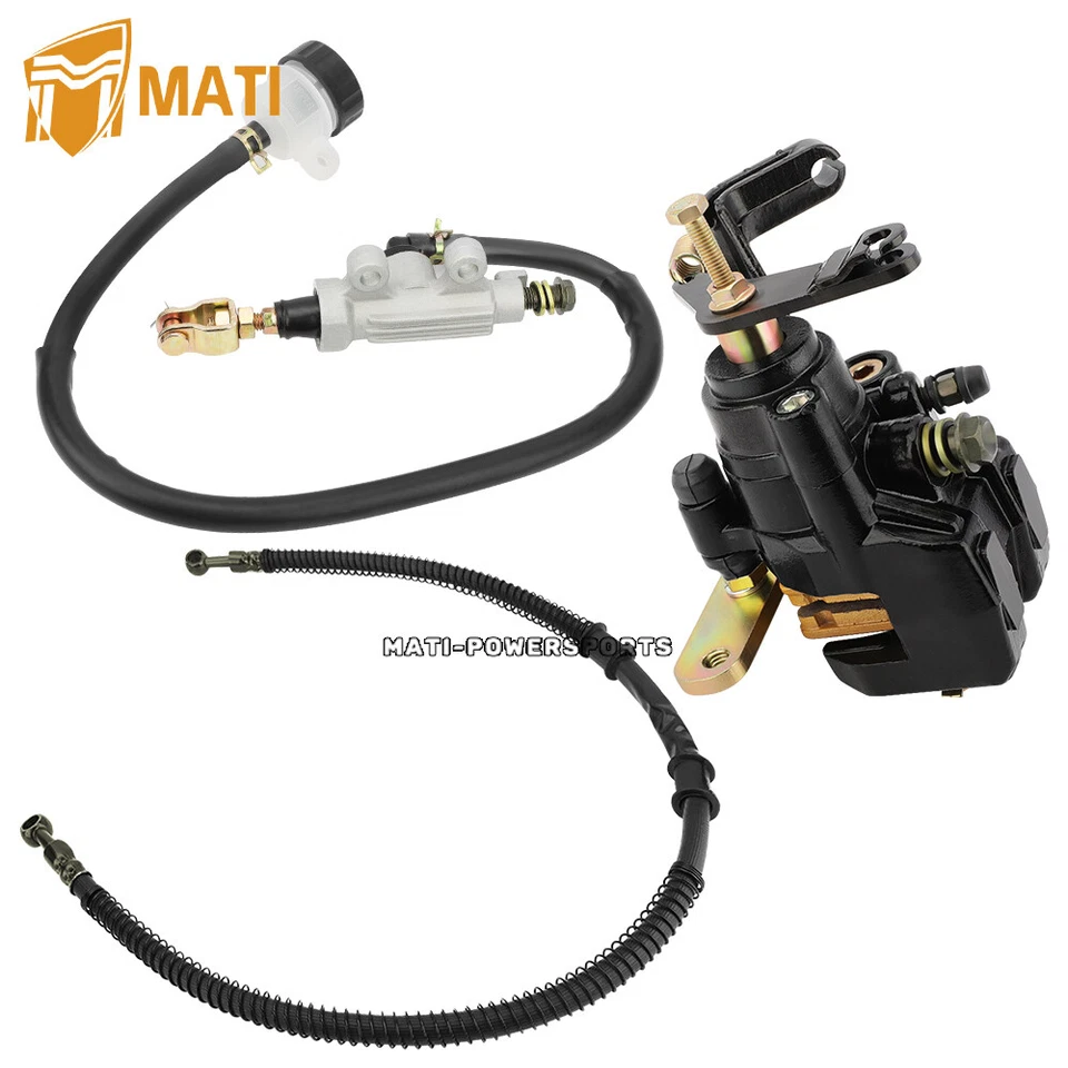 Pinza de freno trasera y cilindro maestro y manguera para Yamaha Wolverine 350 YFM350FX 4x4 Foto 2 de 4