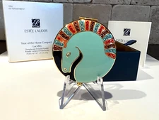 RARE ESTEE LAUDER YEAR OF THE HORSE POWDER COMPACT BEAUTIFUL!