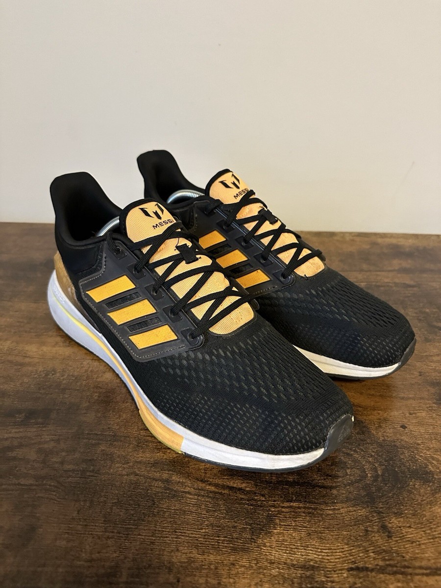 Adidas Messi EQ21 Run Black Semi Solar Gold Mens 13 Running