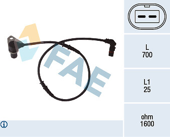 FAE 78073 sensor, wheel speed for Mercedes-Benz