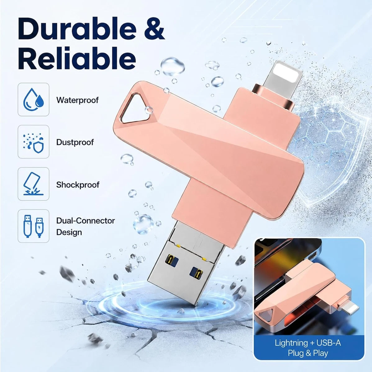 USB Flash Drive 2TB Phone Photo Storage Stick Four-in-One iPhone Memory Stick