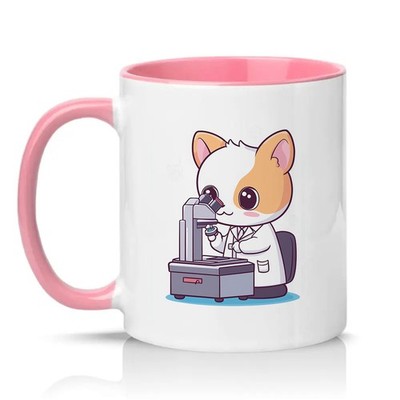Katze Wissenschaftler Unisex 11 Unzen Keramiktasse Labortechniker MINT Geschenk für Sie & Ihn