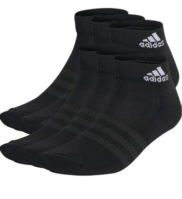 adidas Unisex Cushioned Sportswear Ankle Socks 6 Pairs Schwarz Black 