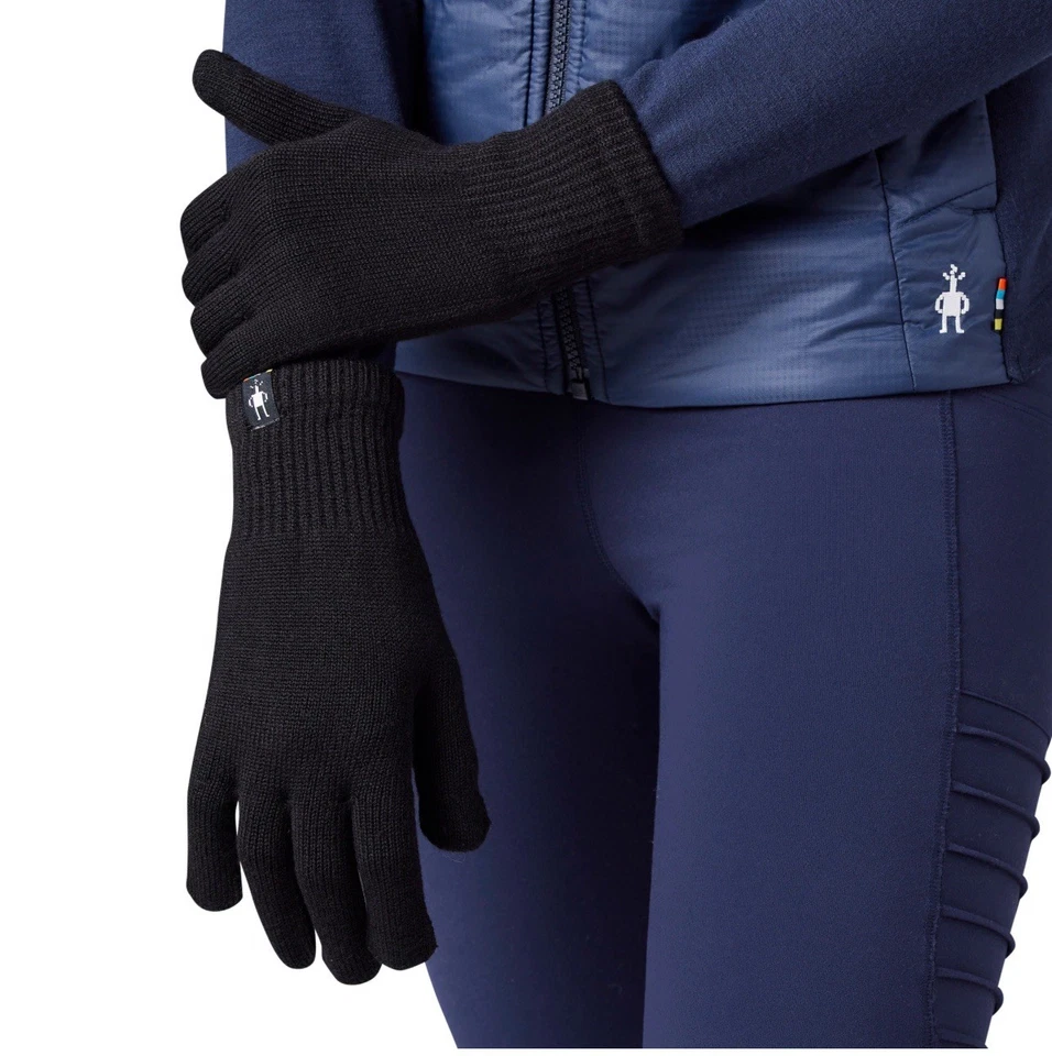 Guantes SmartWool Liner Unisex Para Hombre Talla Mediana Nuevos con Etiquetas Negro Mezcla de Lana Merino Foto 3 de 4