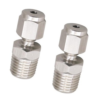 2 PCS 304 Stainless Steel Compression Fitting 1/8 Inch OD x 1/4 NPT Male