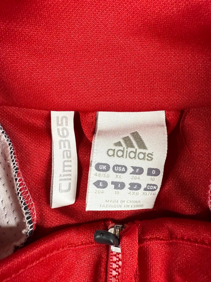 Adidas Clima365 ClimaCool Red White 1/4 Zip Pullover Training Jacket Men’s XL - Image 3 of 4