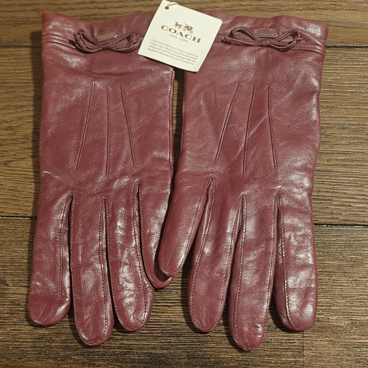 Coach Leather Gloves & Mittens for Women for sale - eBay