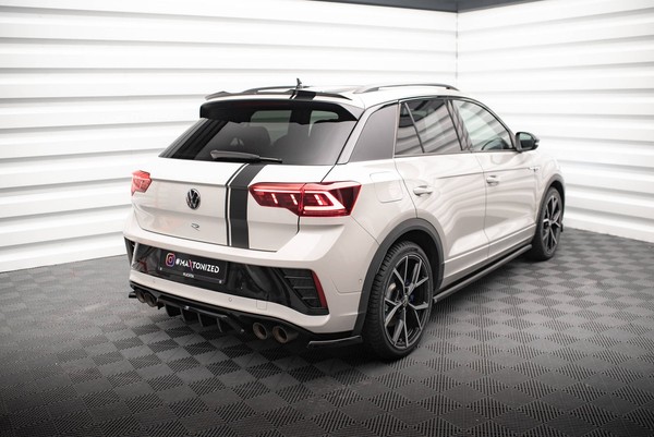 Spoiler CAP FüR Volkswagen T-Roc R Mk1 Facelift Dachspoiler Heckspoiler Schwarz-image