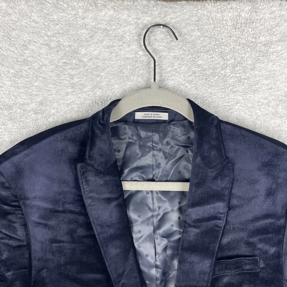 Blazer ajustado Express azul de terciopelo para fotógrafo para hombre talla 38R noche cóctel Foto 2 de 4