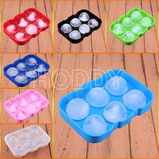Pretty Big 6 Giant Jumbo Large Size Silicone Round Ice Cube Mold Tray Mould DIY